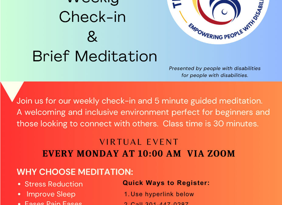 Let’s Get Connected: Weekly Check-in & Brief Meditation